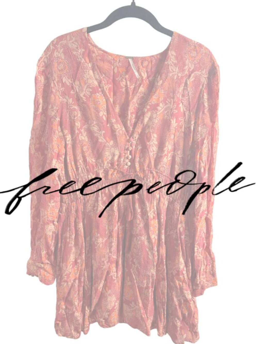 Vintage Free People Stealing Fire Tunic Dress | sM